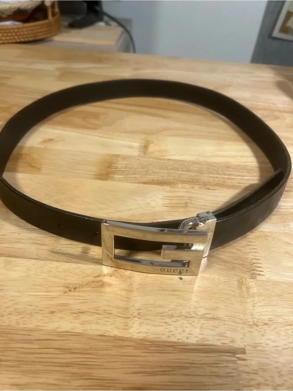Gucci Black leather Belt Bag with Silver G Buckle